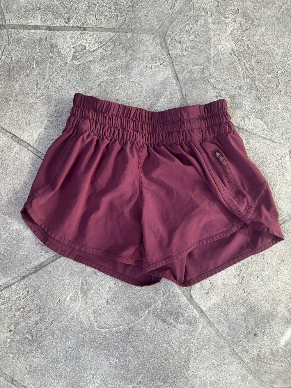 Lululemon Athletica Tracker Lined Shorts, Maroon - Size 6